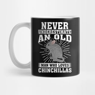 Never Underestimate An Old Man Who Loves Chinchillas Mug